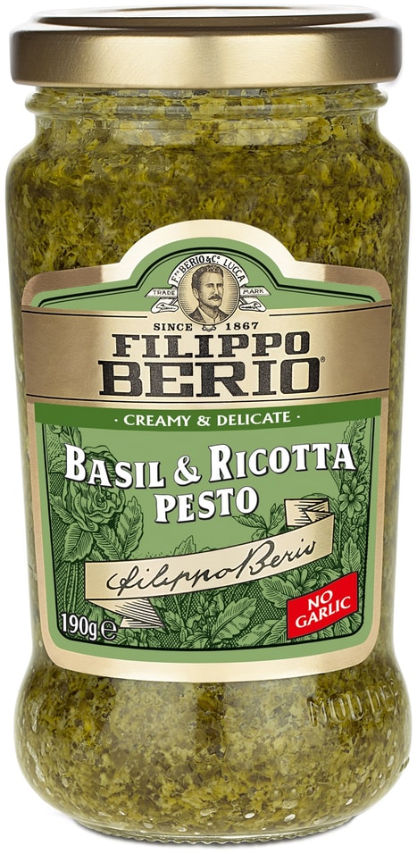 Соус Filippo Berio Песто с базиликом и рикоттой 190г