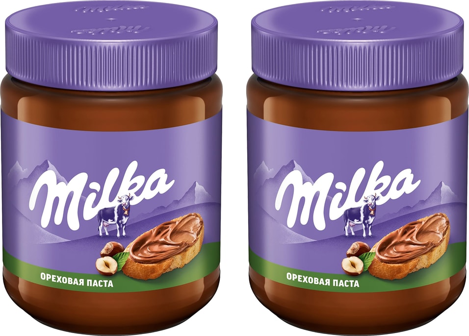 Паста ореховая Milka с добавлением какао 350г (упаковка 2 шт.)