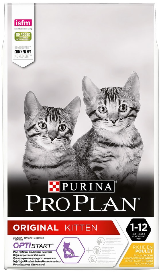 Сухой корм для котят Purina Pro Plan Optistart Original Kitten с курицей 10кг