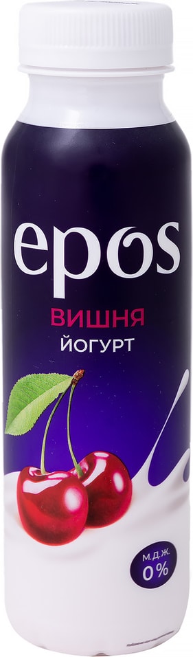 Йогурт питьевой с вишней обезжиренный 250г от Vprok.ru