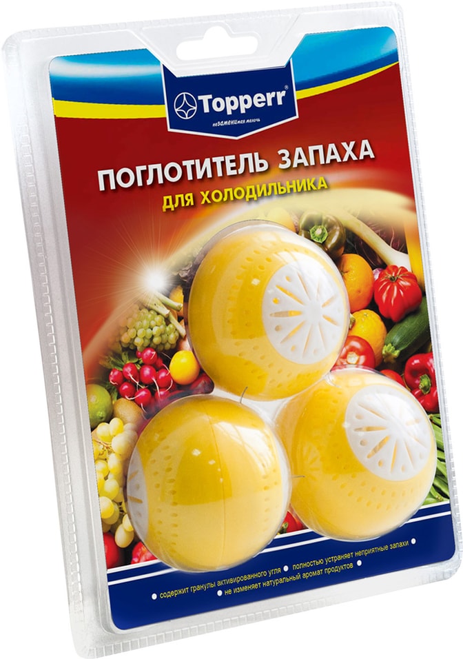 Поглотитель запаха Topperr для холодильника 3шт от Vprok.ru