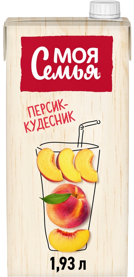 Напиток Моя Семья Персик-кудесник 1.93лс доставкой!