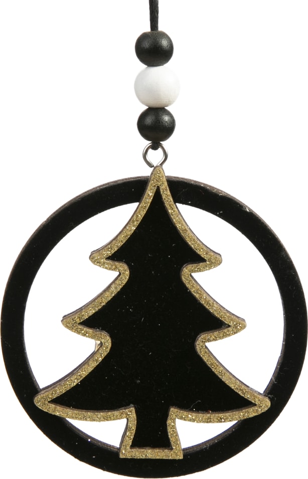 Украшение новогоднее Magic Time Черная елочка 7.9*8.3*0.8см