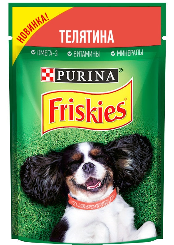 Влажный корм для собак Friskies с телятиной 85г