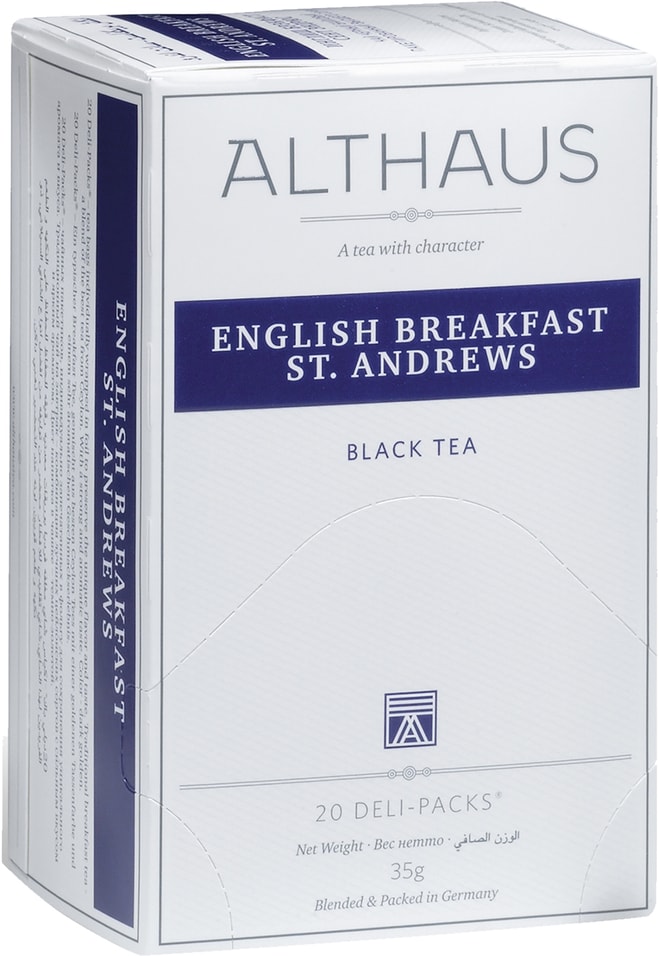 Чай Althaus Инглиш брэкфаст сент эндрюс черный 20*1.75г