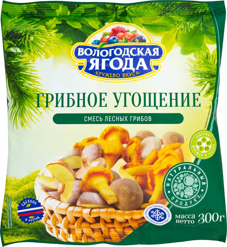 Смесь грибов Кружево вкуса быстрозамороженная 300г