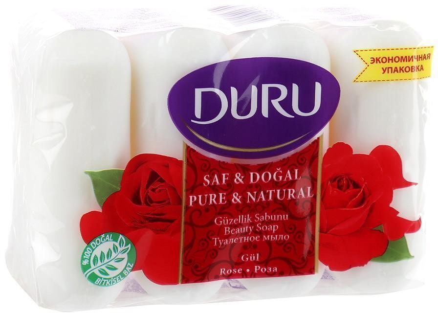 Мыло Duru Pure & Natural Роза 85г*4шт