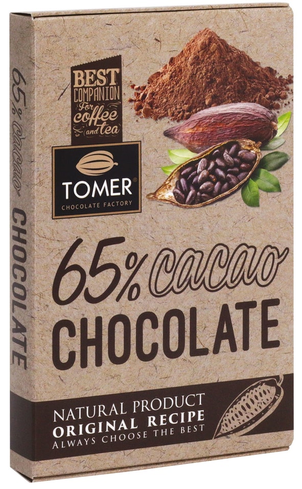 Шоколад Tomer горький 65% 90г