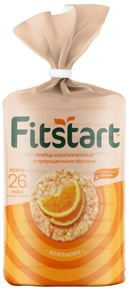 Хлебцы Fitstart Мультизлаковые Апельсин 100гс доставкой 93₽