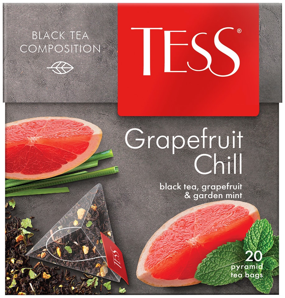 Чайный напиток Tess Grapefruit Chill 20*1.8г от Vprok.ru