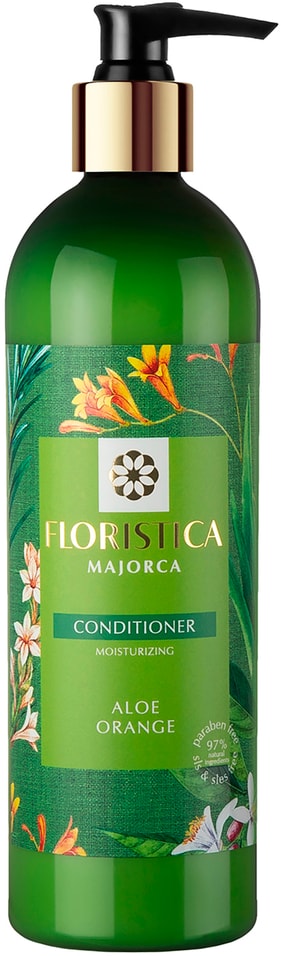 Кондиционер для волос Floristica Майорка алоэ апельсин Глубокое увлажнение 345мл