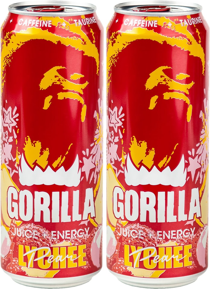 Напиток Gorilla энергетический Личи груша 450мл