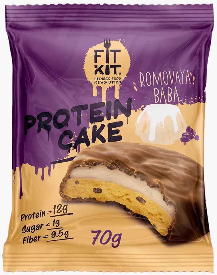 Печенье Fit Kit протеиновое Ромовая баба 70г