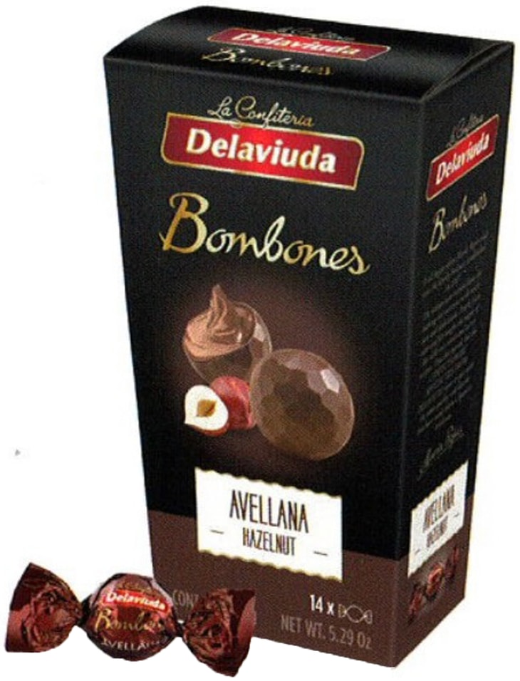 Конфеты Delaviuda из молочного шоколада с фундуком 150г