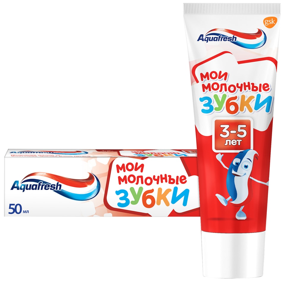 Зубная паста Aquafresh Мои молочные зубки детская 3-5 лет 50мл