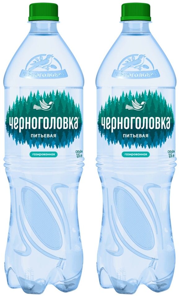 Вода Черноголовка питьевая газированная 1.5лс доставкой!