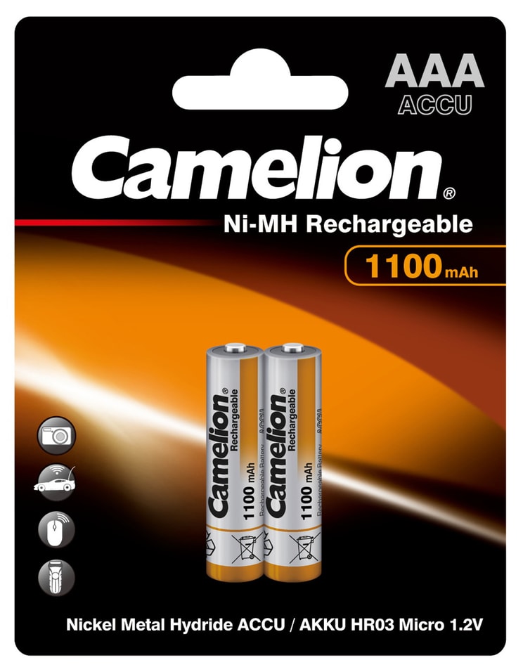 Батарейки Camelion Ni-MH Rechargeable ААА 2шт от Vprok.ru