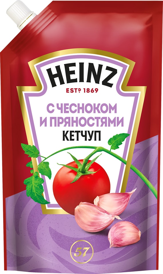 Кетчуп Heinz с чесноком и пряностями 320г от Vprok.ru
