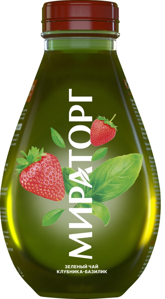 Чай холодный Мираторг зеленый со вкусом клубника-базилик 380г