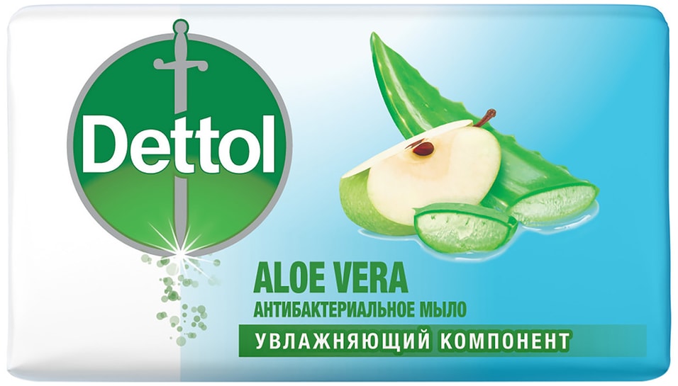 Мыло Dettol Aloe Vera антибактериальное 100г