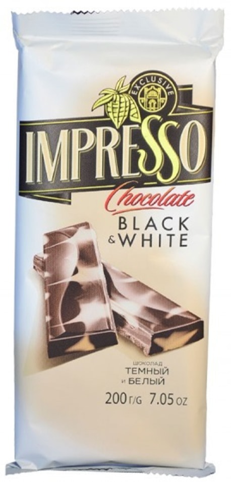 Шоколад Impresso Темный и Белый 200г