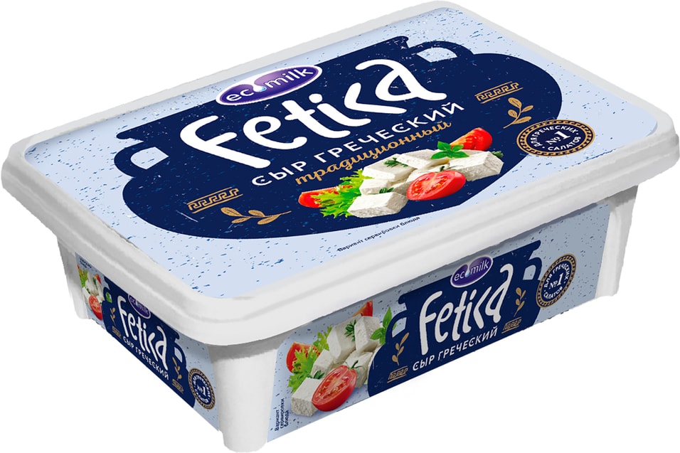 Сыр Экомил Фетика греческий традиционный мягкий 40% 275г