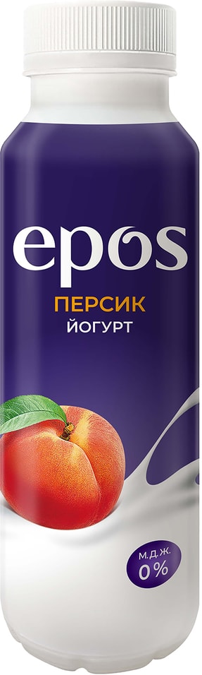 Йогурт питьевой Epos с персиком обезжиренный 250г