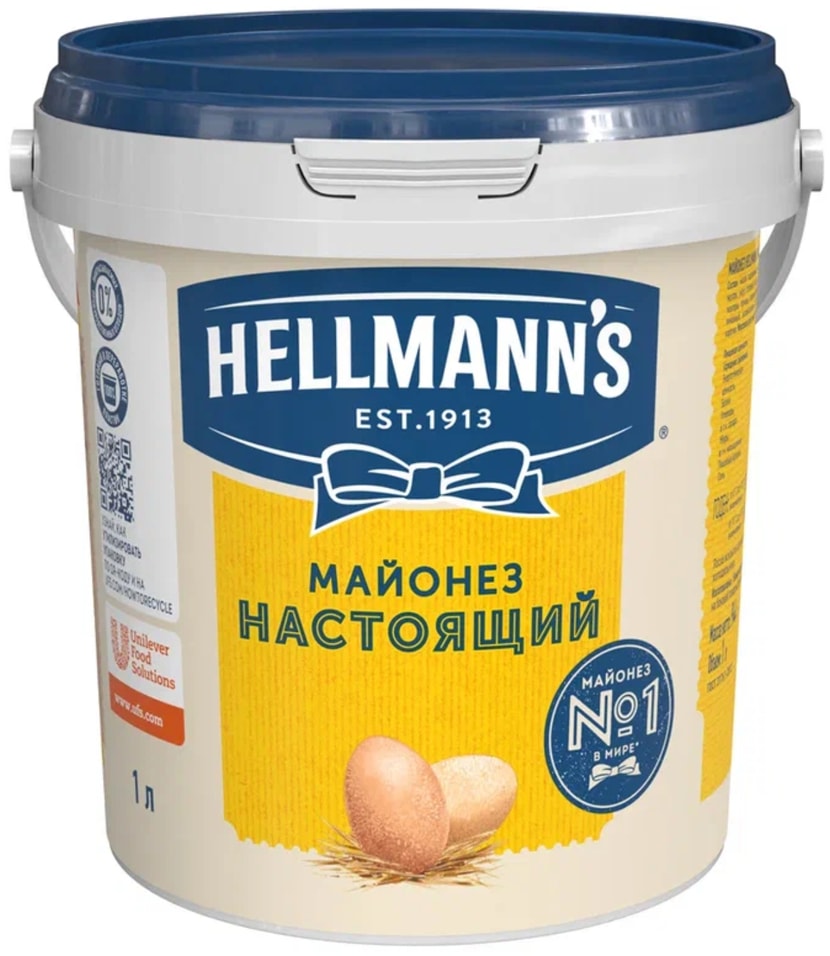 Майонез Hellmanns Настоящий 78% 944г