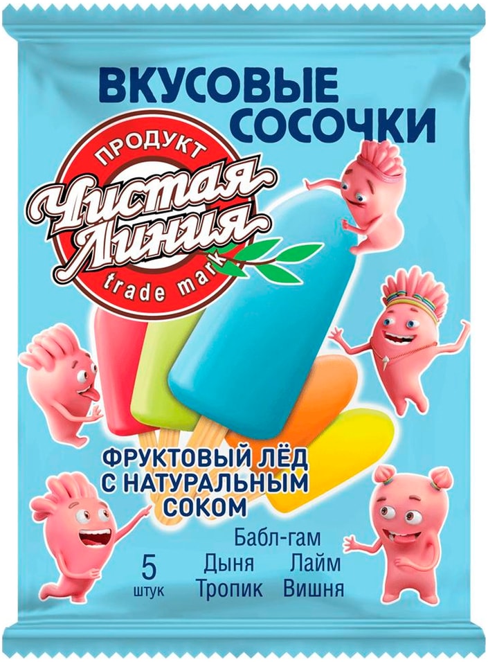 Фруктовый лед Чистая Линия Вкусовые сосочки 75г