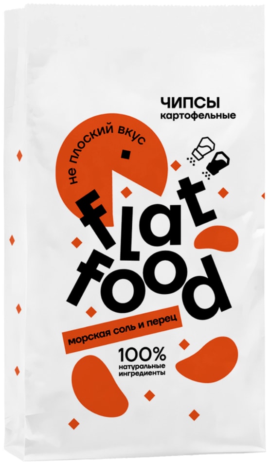 Чипсы картофельные Flat Food с солью и черным перцем 100г 115₽