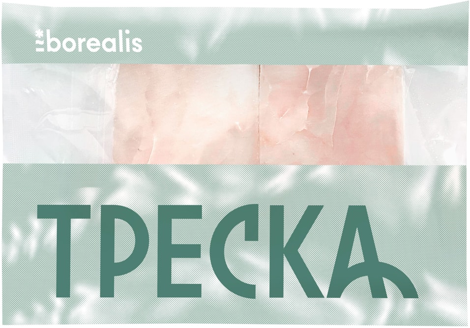 Треска Borealis Атлантическая филе блочное без кожи замороженное 300г