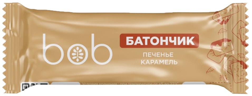 Батончик Bob глазированный Печенье с карамелью 45г 155₽