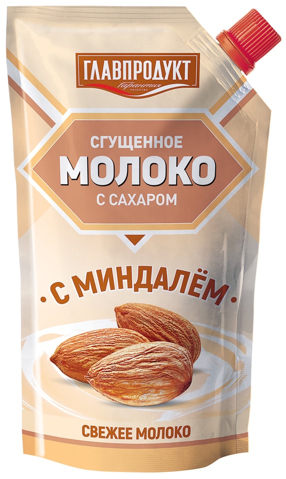 Молоко сгущенное Главпродукт с миндалем 3.7% 270г от Vprok.ru