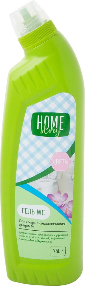 Средство чистящее Home Story Гель WC Цветы 750г