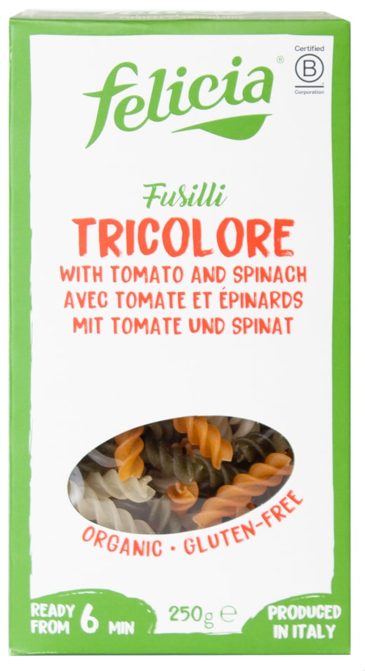 Макароны Felicia Fusilli Tricolore Спиральки 250г