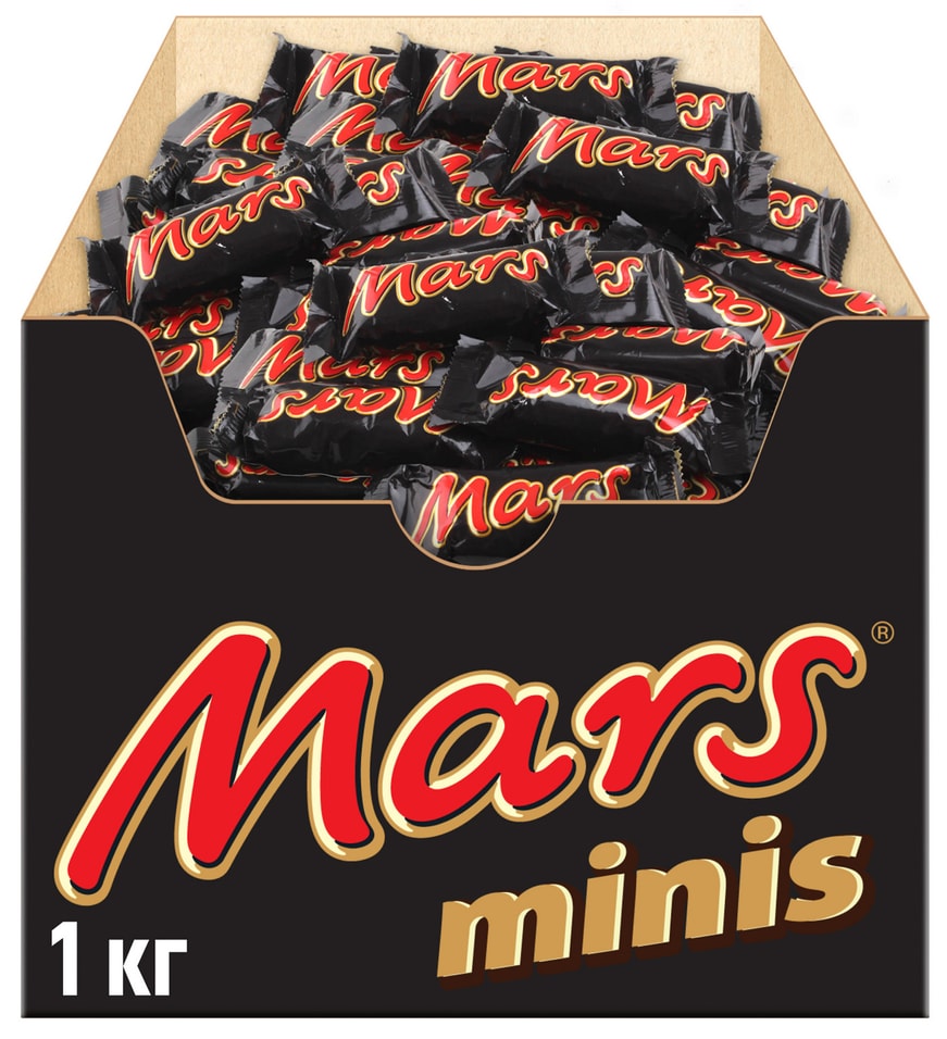 Конфеты шоколадные Mars minis с карамелью и нугой 1кг