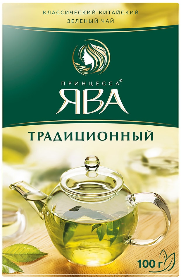Чай зеленый Принцесса Ява Традиционный 100г от Vprok.ru