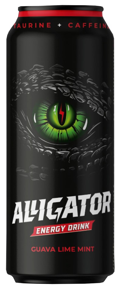 Напиток Alligator энергетический Гуава-Лайм-Мята 450мл