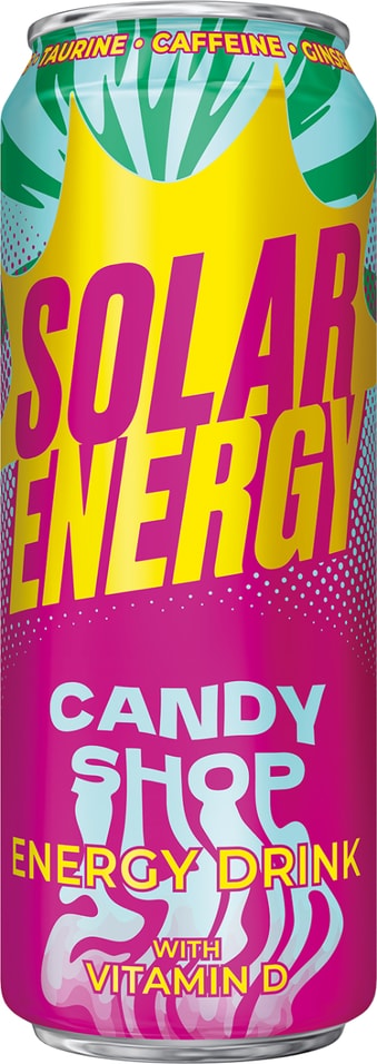 Напиток Solar Energy энергетический Candy Shop Бабл Гам 430мл 114₽