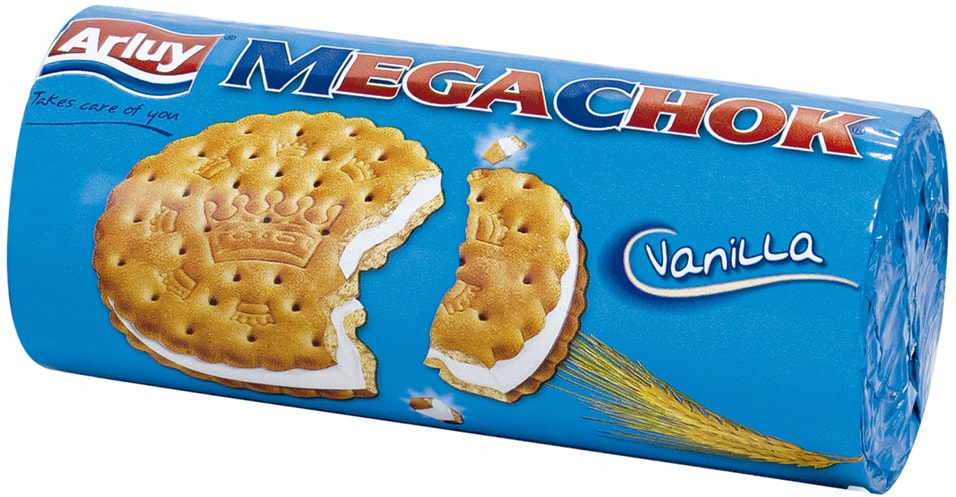 Печенье-сэндвич Arluy MegaChok со вкусом ванили 180г