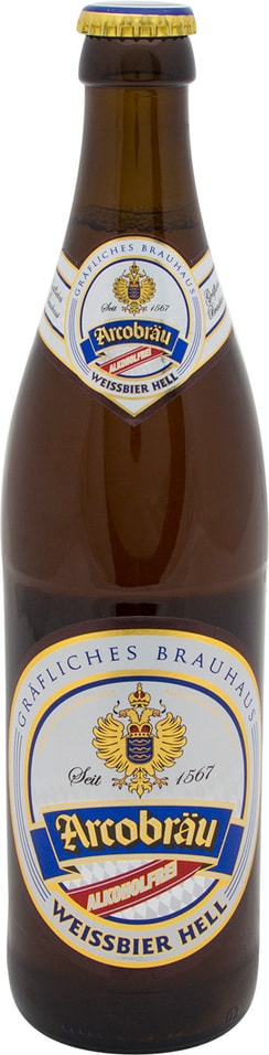 Пиво Arcobräu Weissbier Hell светлое безалкогольное 0.4% 0.5л