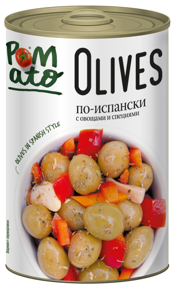 Оливки POMATO по-испански с овощами и специями 300г