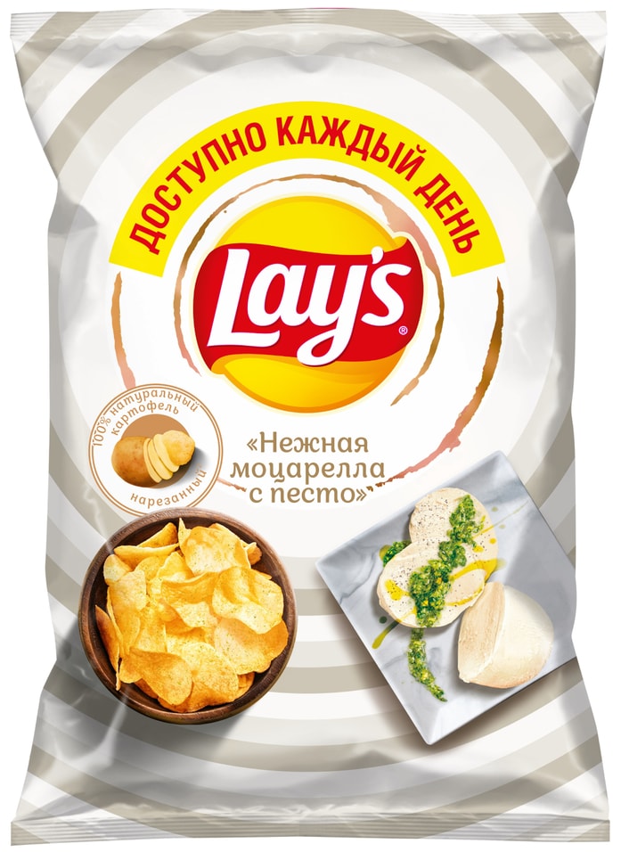 Чипсы Lays Моцарелла с песто 70г - Vprokru Перекрёсток 95₽