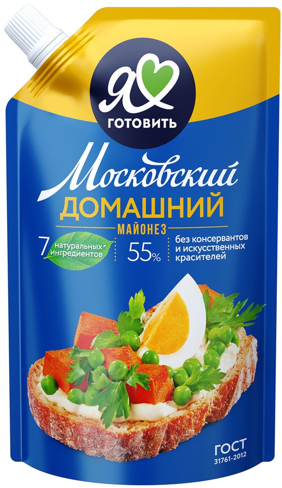 Майонез Московский Провансаль Домашний 55% 390мл