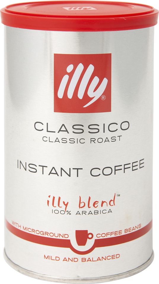 Кофе Illy растворимый с добавлением молотого средней обжарки сублимированный 95г