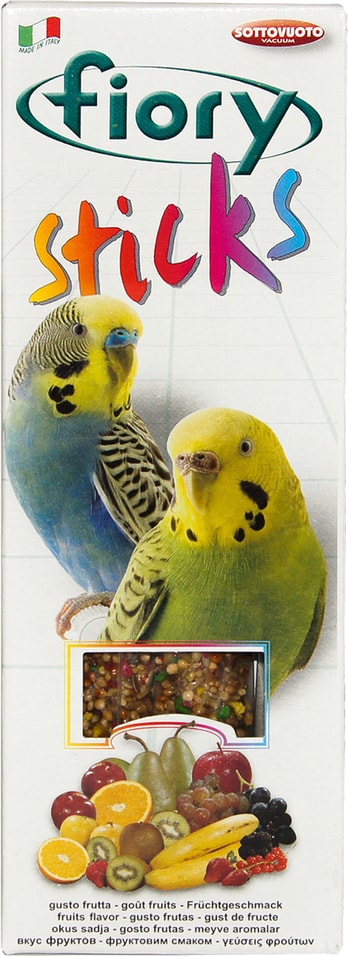 Лакомство для птиц Fiory палочки для попугаев с фруктами 2шт*30г