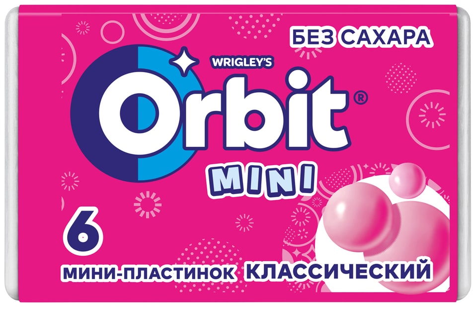 Жевательная резинка Orbit Классический без сахара 102г 49₽