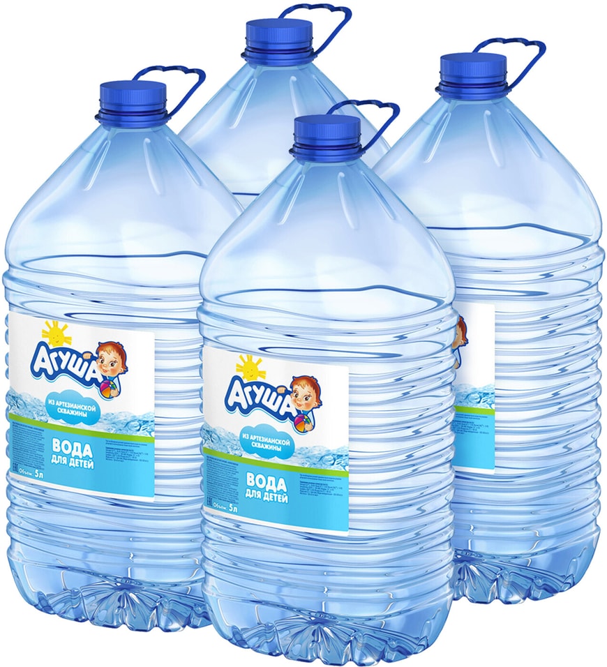 Вода Агуша для детей негазированная 5л (упаковка 3 шт.)