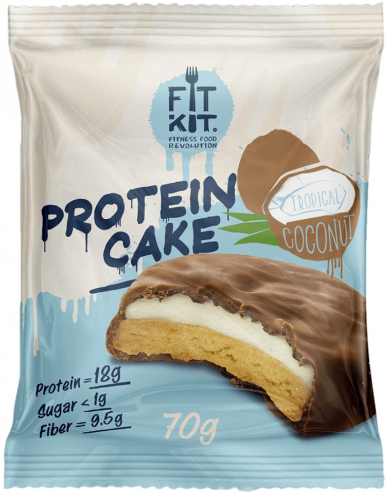 Печенье Fit Kit протеиновое Тропический кокос 70г