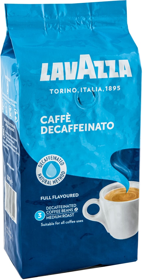 Кофе в зернах Lavazza Caffe Decaffienato без кофеина 500г от Vprok.ru